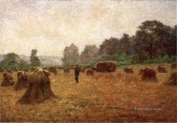  paisaje Pintura - Carro de trigo Paisaje de campo John Ottis Adams